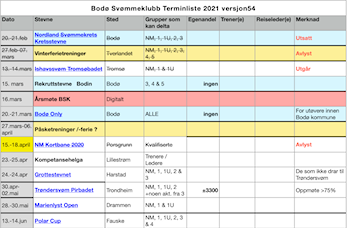 Terminliste 2021 - revisjon 8